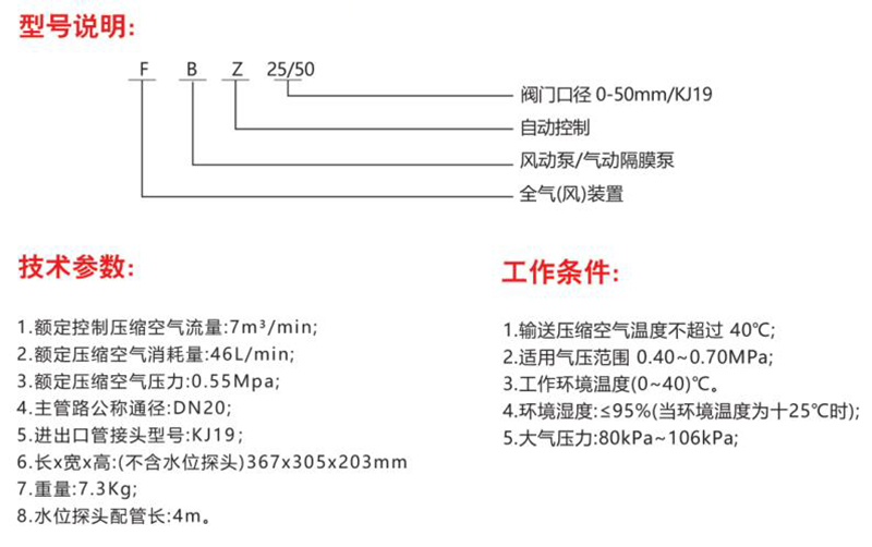 礦用風(fēng)動(dòng)泵自動(dòng)排水裝置